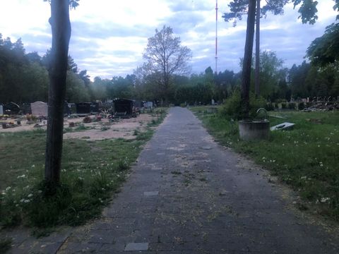 Blick vom Eingang über den Friedhof.
