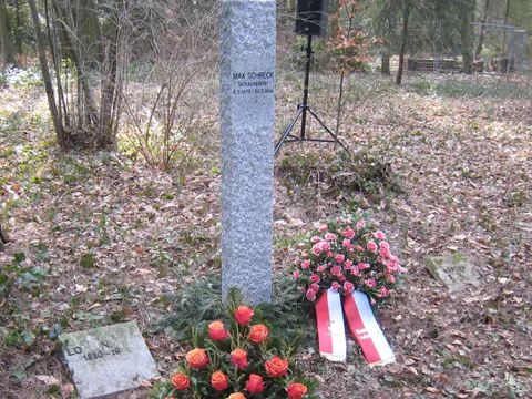 Gedenkstele für Max Schreck 20. Februar 2011, Foto: Peter Hahn