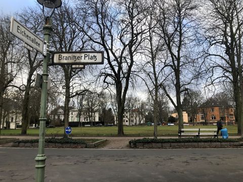 Straßenschild Branitzer Platz.