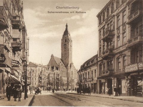 Rathaus Charlottenburg um 1910, Ansichtskarte