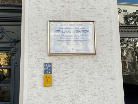 Gedenktafel Emma und Franz Gumz_261022