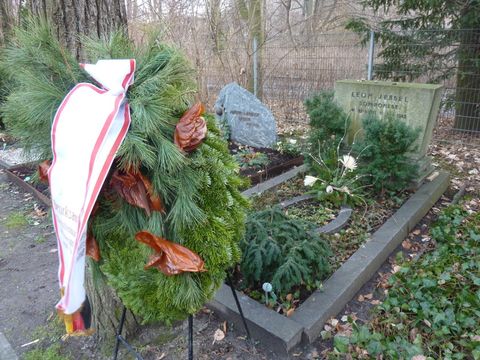 Grab von Leon Jessel auf dem Friedhof Wilmersdorf, 31.1.2013, Foto: KHMM