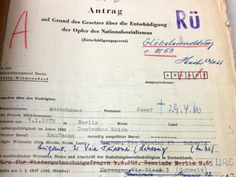 Frida Warschauer Antrag Entschädigung (Bild: Archiv)