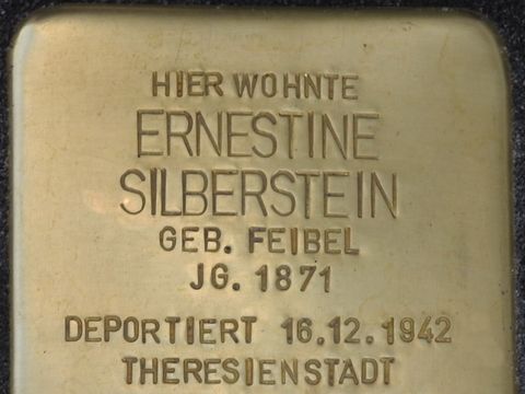 Stolperstein Ernestine Silberstein (Bild: Stolpersteininitiative Charlottenburg-Wilmersdorf)
