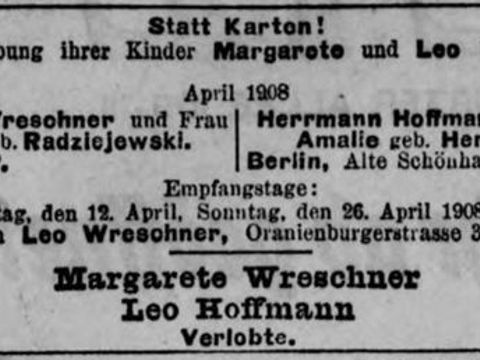 Margarete Werschnet und Leo Hoffmann Verlobung (Bild: Archiv)