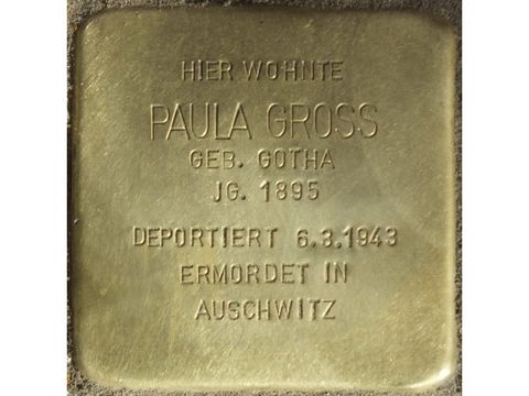 Stolperstein Paula Gross (Bild: Stolpersteine-Initiative CW, Hupka)