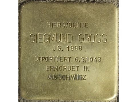 Stolperstein Siegmund Gross (Bild: Stolpersteine-Initiative CW, Hupka)