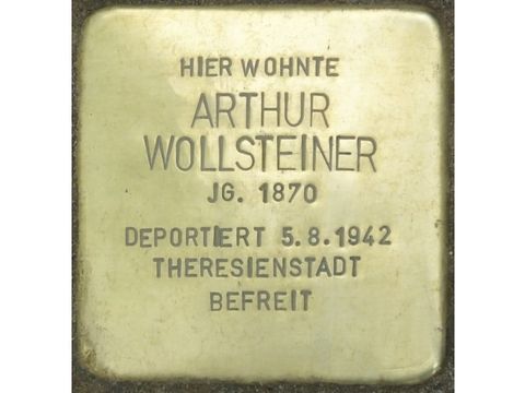 Stolperstein Arthur Wollsteiner (Bild: Stolpersteine-Initiative CW, Hupka)