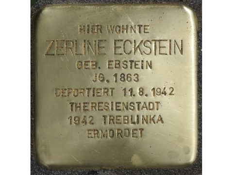 Stolperstein Zerline Eckstein (Bild: Stolpersteine-Initiative CW, Hupka)