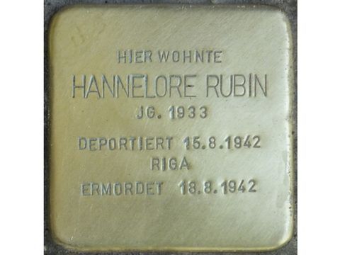 Stolperstein Hannelore Rubin (Bild: Stolpersteine-Initiative CW, Hupka)