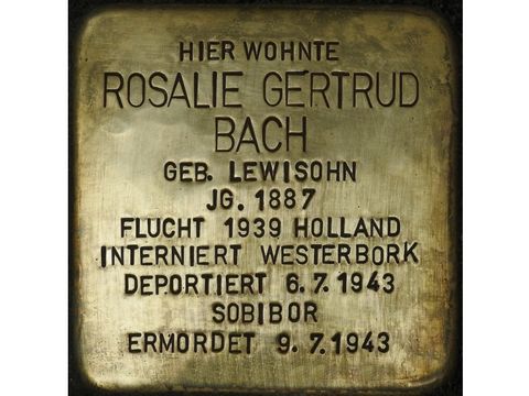 Stolperstein Rosalie Gertrud Bach (Bild: Stolpersteine-Initiative CW, Hupka)