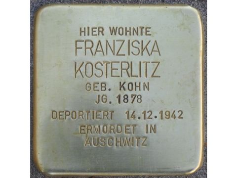 Stolperstein Franziska Kosterlitz (Bild: Stolpersteine-Initiative CW, Hupka)
