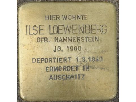 Stolperstein Ilse Loewenberg (Bild: Stolpersteine-Initiative CW, Hupka)