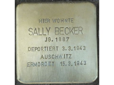 Stolperstein Sally Becker (Bild: Stolpersteine-Initiative CW, Hupka)