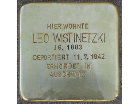 Stolperstein Leo Wistinetzki (Bild: Stolpersteine-Initiative CW, Hupka)