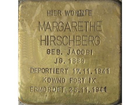 Stolperstein Margarethe Hirschberg (Bild: Stolpersteine-Initiative CW, Hupka)