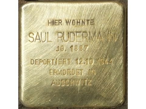 Stolperstein Saul Rudermann (Bild: Stolpersteine-Initiative CW, Hupka)
