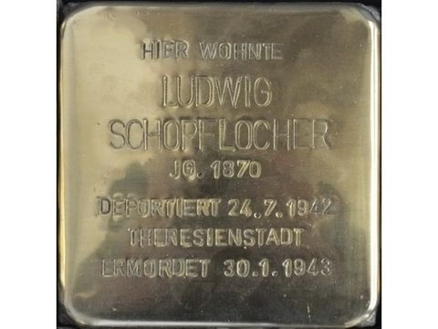 Stolperstein Ludwig Schopflocher (Bild: Stolpersteine-Initiative CW, Hupka)
