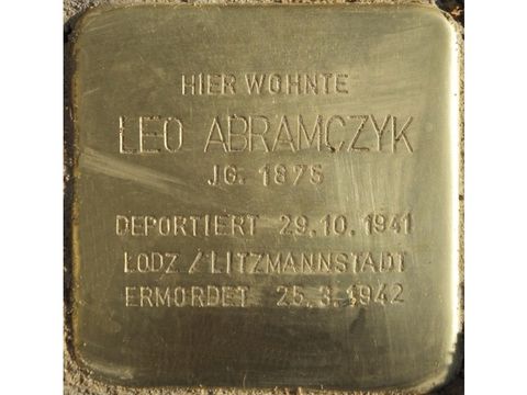 Stolperstein Leo Abramczyk (Bild: Stolpersteine-Initiative CW, Hupka)
