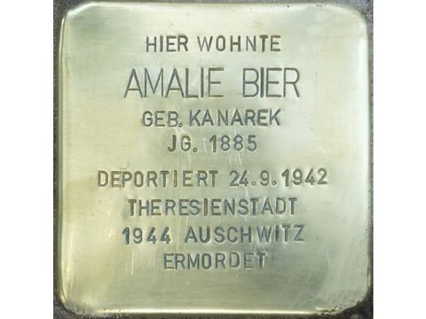 Stolperstein Amalie Bier (Bild: Stolpersteine-Initiative CW, Hupka)