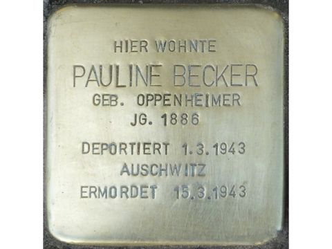 Stolperstein Pauline Becker (Bild: Stolpersteine-Initiative CW, Hupka)