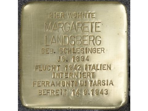 Stolperstein Margarete Landsberg (Bild: Stolpersteine-Initiative CW, Hupka)