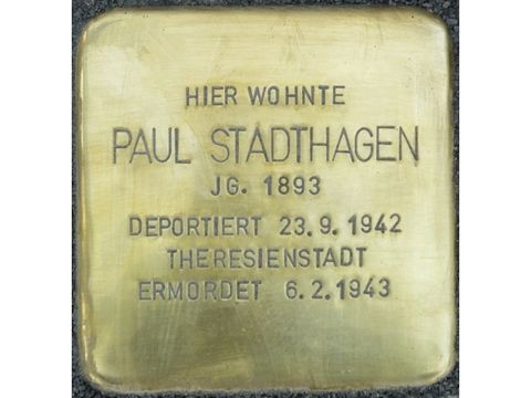 Stolperstein Paul Stadthagen (Bild: Stolpersteine-Initiative CW, Hupka)