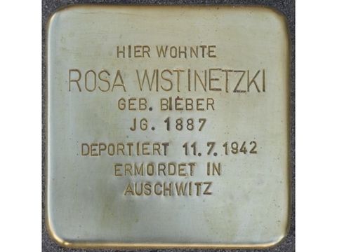 Stolperstein Rosa Wistinetzki (Bild: Stolpersteine-Initiative CW, Hupka)