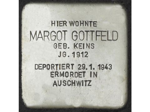 Stolperstein Margot Gottfeld (Bild: Stolpersteine-Initiative CW, Hupka)