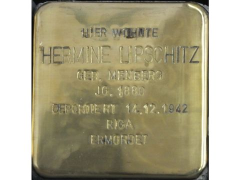 Stolperstein Hermine Lipschitz (Bild: Stolpersteine-Initiative CW, Hupka)