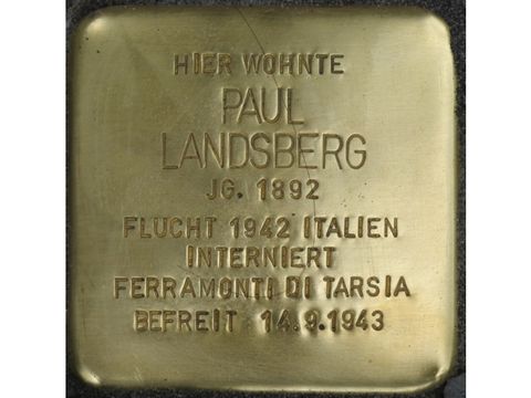 Stolperstein Paul Landsberg (Bild: Stolpersteine-Initiative CW, Hupka)