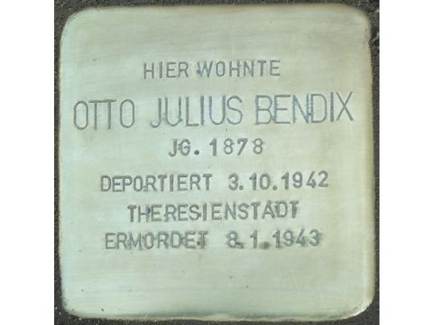 Stolperstein Otto Julius Bendix (Bild: Stolpersteine-Initiative CW, Hupka)