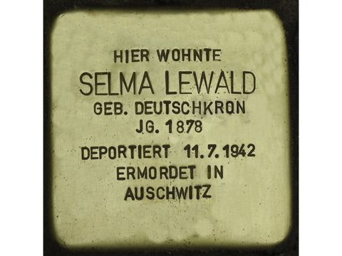 Stolperstein Selma Lewald (Bild: Stolpersteine-Initiative CW, Hupka)
