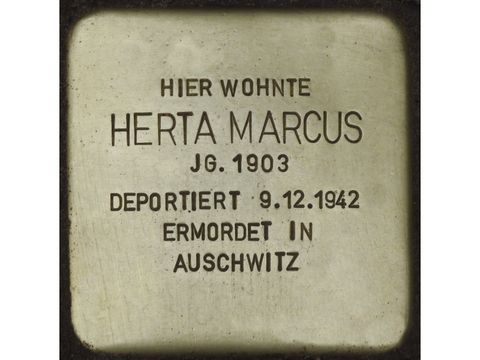 Stolperstein Herta Marcus (Bild: Stolpersteine-Initiative CW, Hupka)