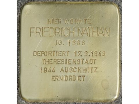 Stolperstein Friedrich Nathan (Bild: Stolpersteine-Initiative CW, Hupka)