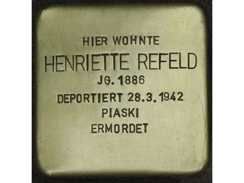 Stolperstein Henriette Refeld (Bild: Stolpersteine-Initiative CW, Hupka)