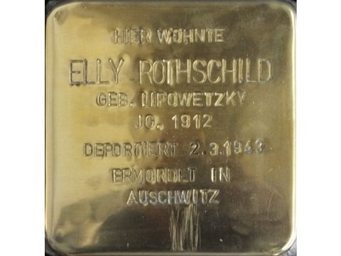 Stolperstein Elly Rothschild (Bild: Stolpersteine-Initiative CW, Hupka)