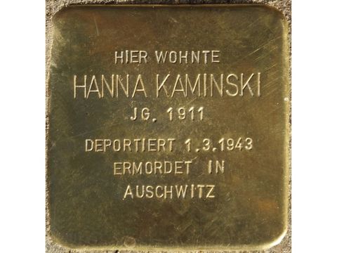 Stolperstein Hanna Kaminski
