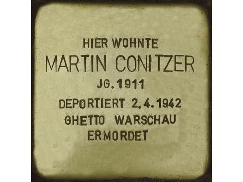 Stolperstein Martin Conitzer (Bild: Stolpersteine-Initiative CW, Hupka)