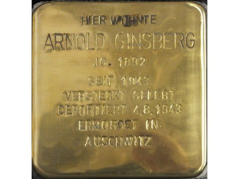 Stolperstein Arnold Ginsberg (Bild: Stolpersteine-Initiative CW, Hupka)