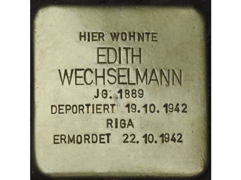 Stolperstein Edith Wechselmann (Bild: Stolpersteine-Initiative CW, Hupka)