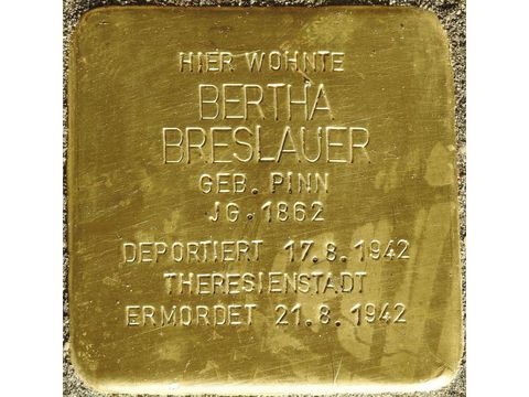 Stolperstein Bertha Breslauer (Bild: Stolpersteine-Initiative CW, Hupka)