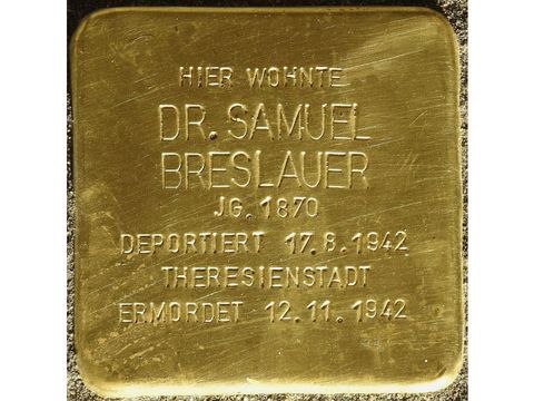 Stolperstein Dr. Samuel Breslauer (Bild: Stolpersteine-Initiative CW, Hupka)