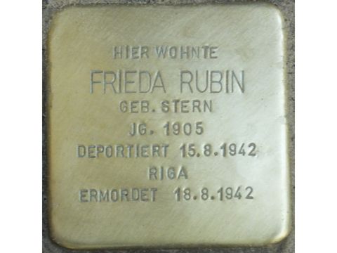 Stolperstein Frieda Rubin (Bild: Stolpersteine-Initiative CW, Hupka)