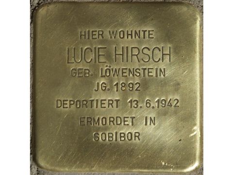Stolperstein Lucie Hirsch (Bild: Stolpersteine-Initiative CW, Hupka)