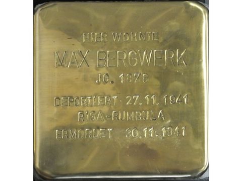 Stolperstein Max Bergwerk (Bild: Stolpersteine-Initiative CW, Hupka)