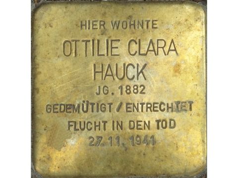 Stolperstein Ottilie Clara Hauck (Bild: Stolpersteine-Initiative CW, Hupka)