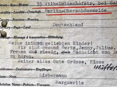 Abb. 3 Nachricht vom 23. Juni 1942 (Bild: Stolpersteininitiative Charlottenburg - Wilmersdorf)
