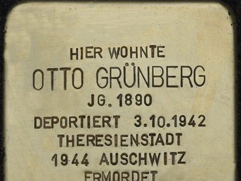 Stolperstein Otto Grünberg (Bild: Stolpersteininitiative Charlottenburg-Wilmersdorf)