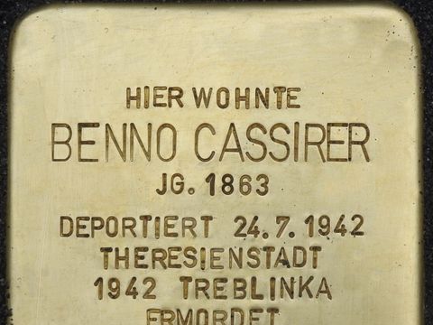 Stolperstein Benno Cassirer (Bild: Stolpersteininitiative Charlottenburg-Wilmersdorf)